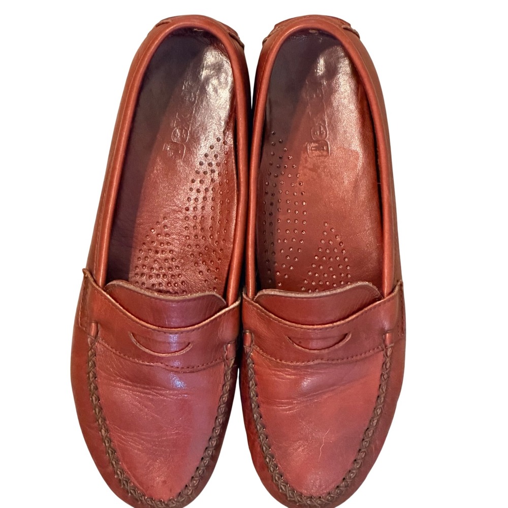 Dexter Women's Red Leather Penny Loafers